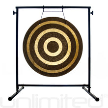 Load image into Gallery viewer, 20" to 26" Gongs on the Fruity Buddha Gong Stand
