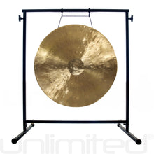 Load image into Gallery viewer, 20" to 26" Gongs on the Fruity Buddha Gong Stand
